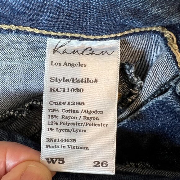 KanCan Jeans Womens SZ 26 Los Angeles Distressed Ankle Zipper Medium Wash Denim - Picture 16 of 16